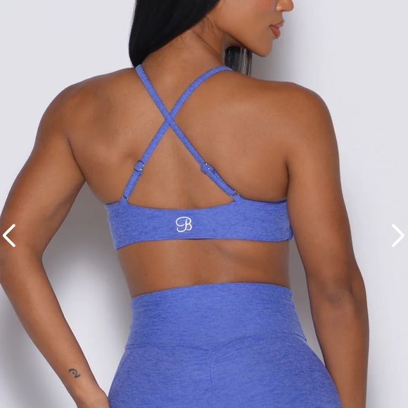 Bombshell Sportswear Twist Mini Bra, Violet Blue - Picture 3 of 9